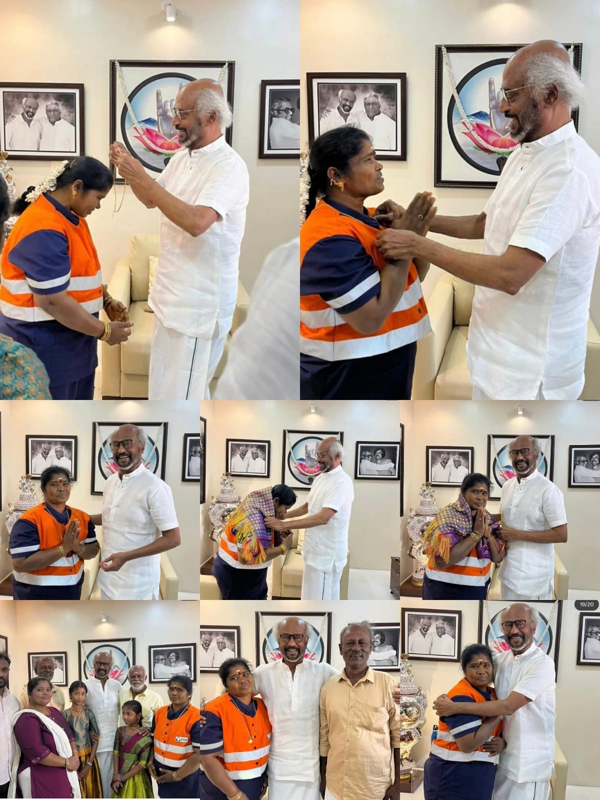 தூய்மை பணி தொழிலாளிக்கு தலைவர் பரிசு. - படம் 2